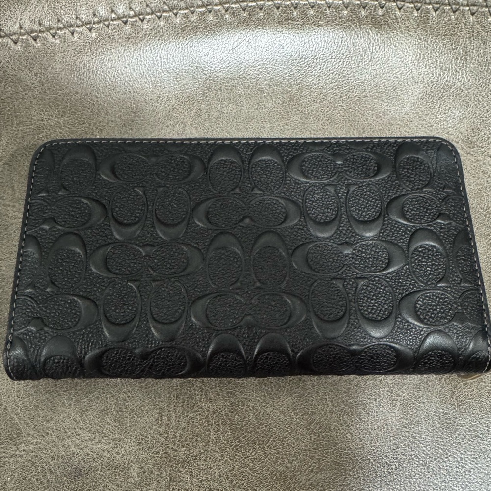 Coach Black Embossed Wallet